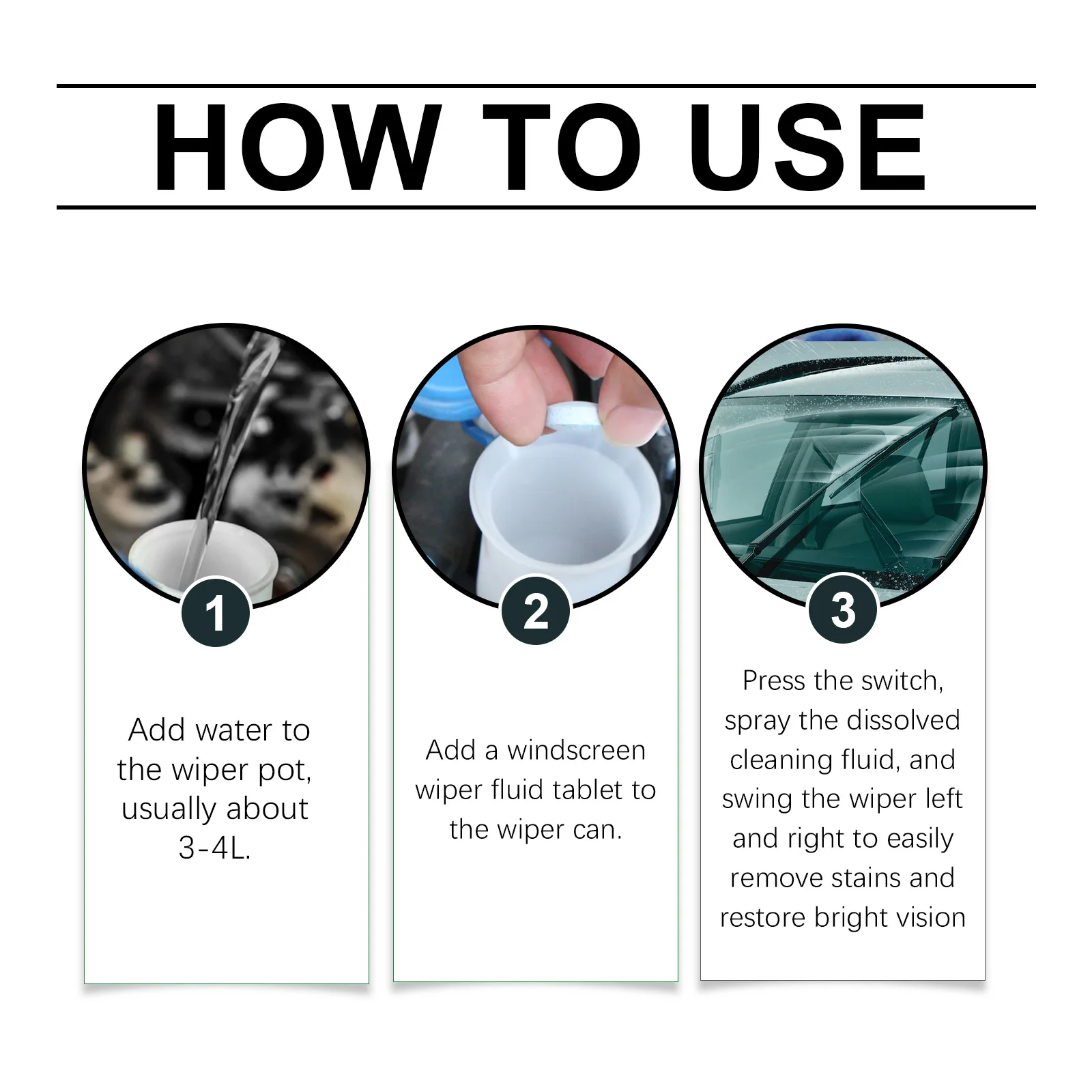 Solid Cleaner Car Windscreen Cleaner Effervescent Tablet Auto Wiper Glass Solid Cleaning Concentrated Tablets Detergent image 6