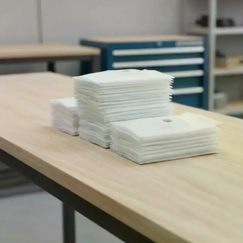 Drill Dust Collector Bag For Wall Hole Punching Self Stick: 100Pcs Plastic Cover Pre Cut Tearproof Reusable