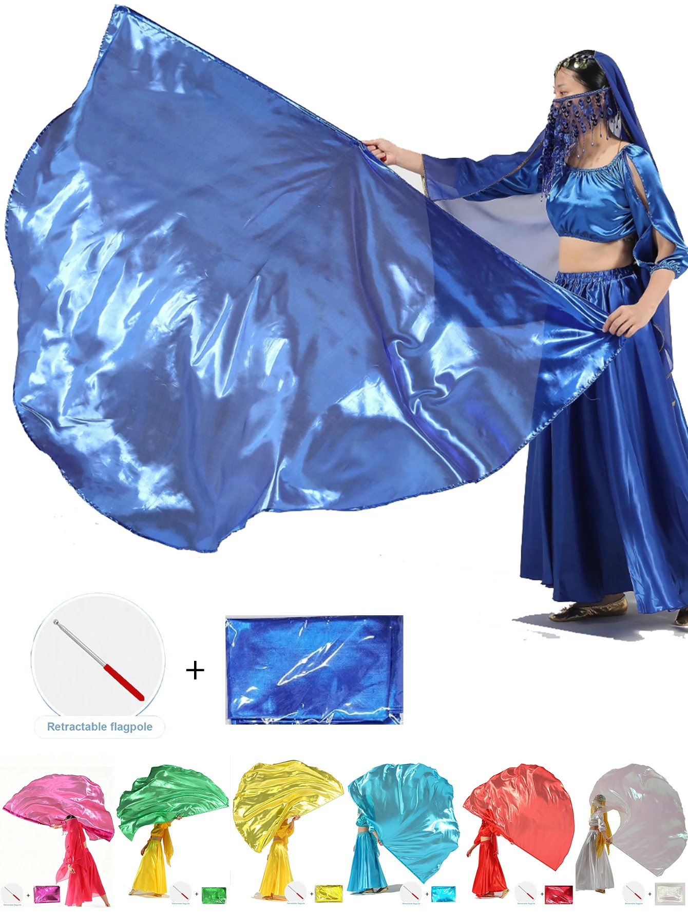1 Piece Rectangle Praise Dance Flags, Worship Flags for Dance Church, Mantos Cristianos Para Danzar