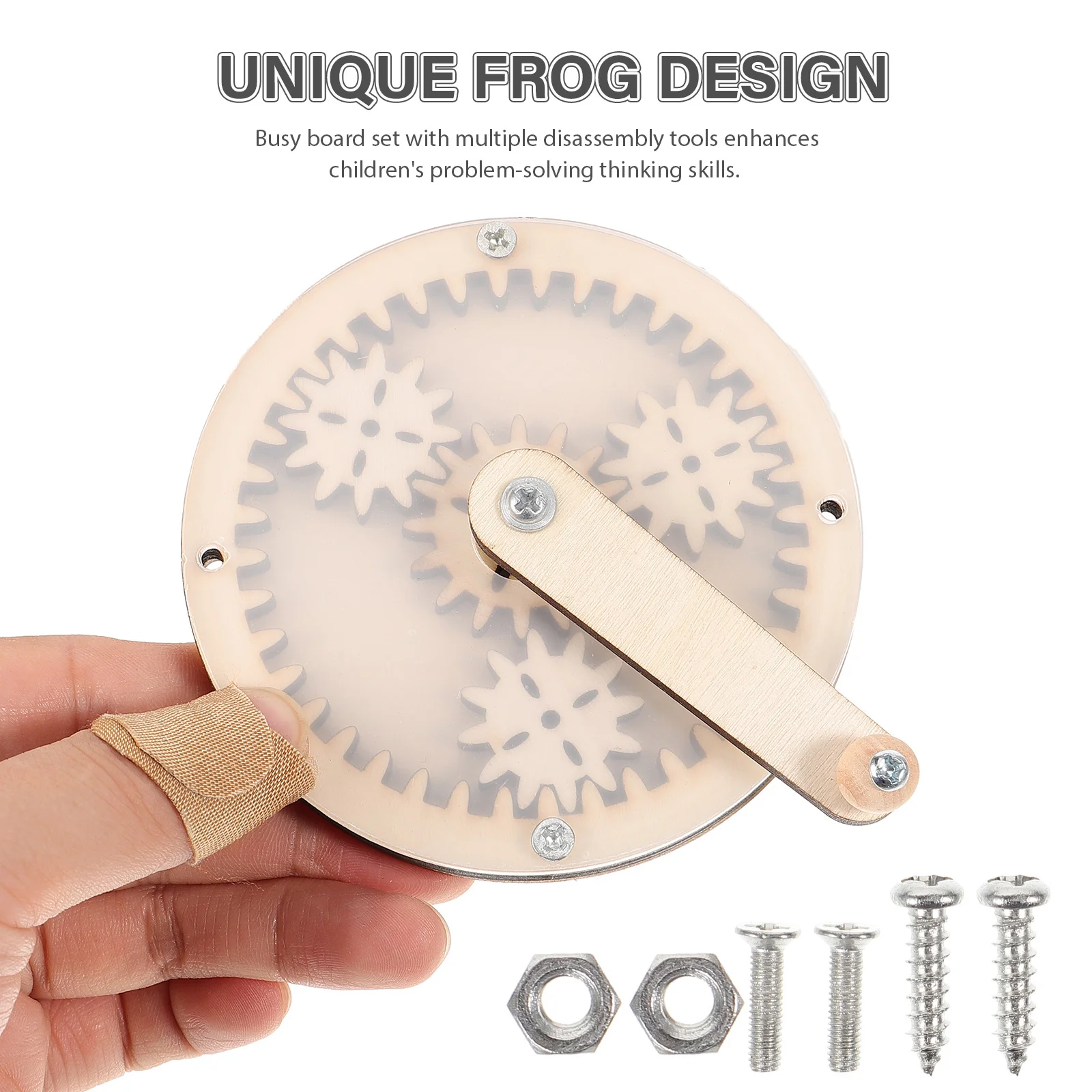 

Baby Wooden Unfinished Busy Board Toddler Educational Interactive Cognitive Learning Manual Plaything Toddler Busy Board