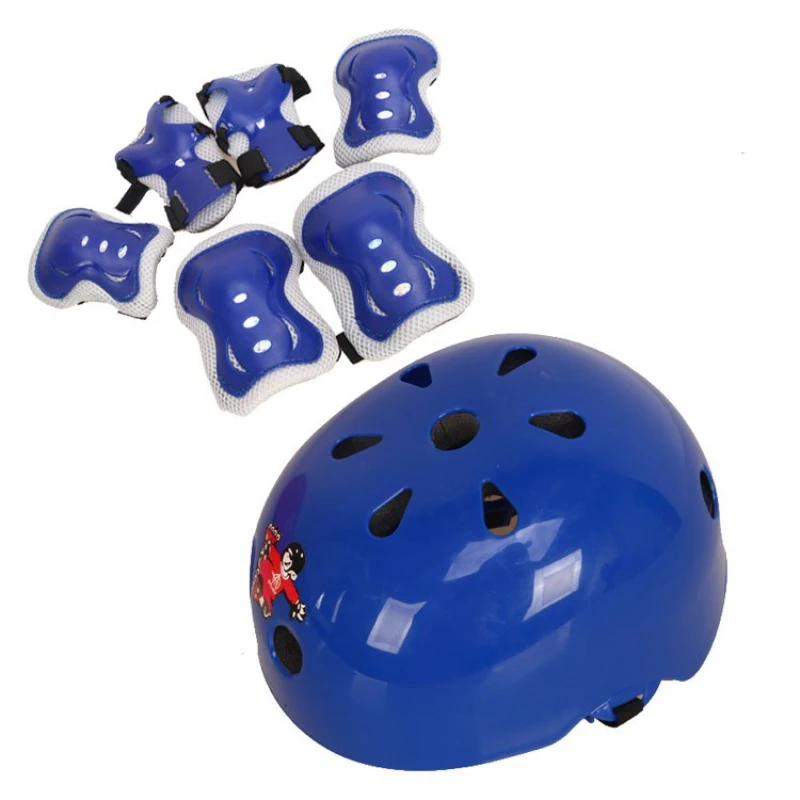 7 pièces/ensemble enfants ensemble de Protection genouillères casque coudières poignet protecteur Protection pour Scooter cyclisme patinage à roulettes