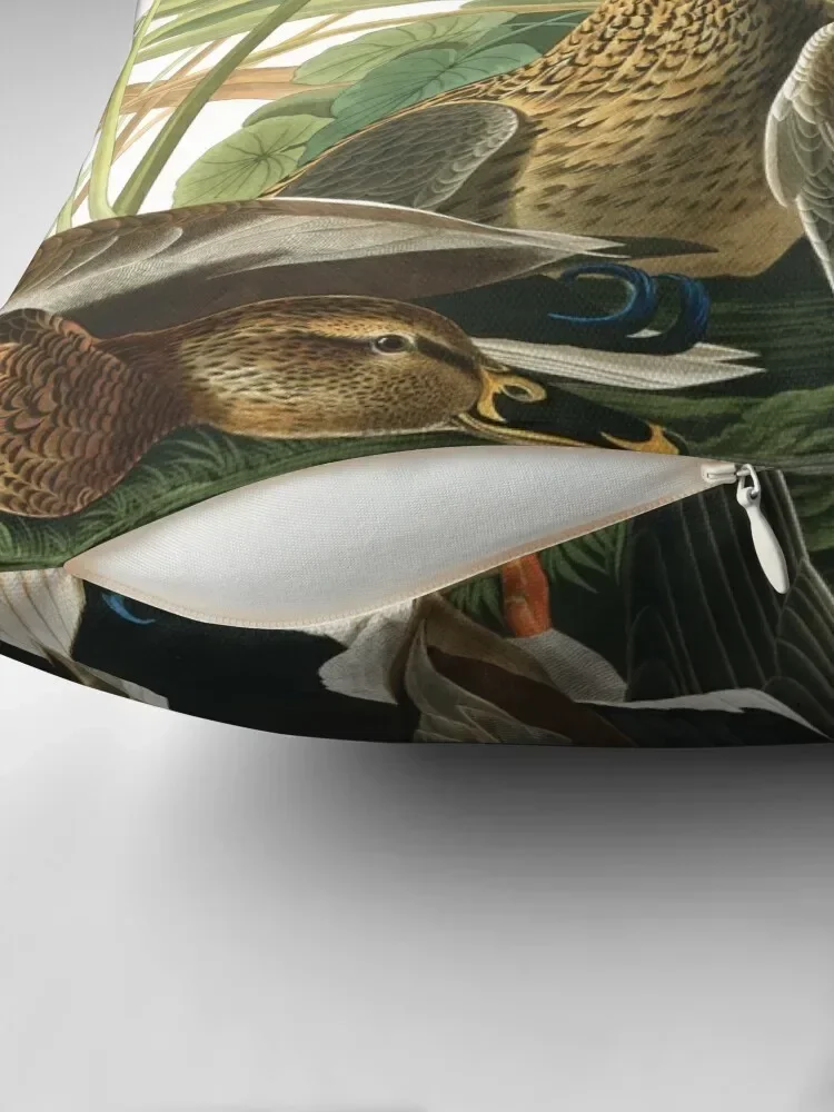 Mallard Duck - John James Audubon Throw Pillow pillow cover christmas Sofa Cushion Cover Ornamental Pillow