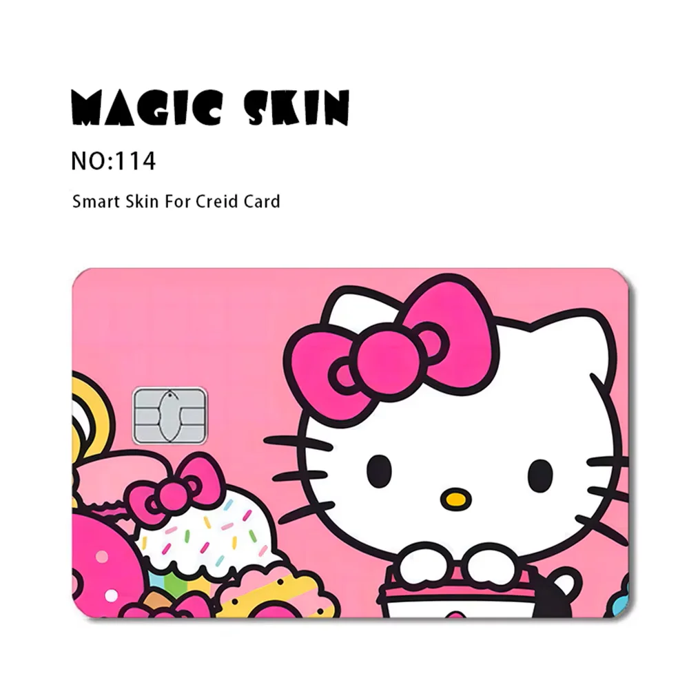 سانريو هالو كيتي ماي ميلودي بوكر ملصق فيلم الشريط الجلد لبطاقة الائتمان بطاقة الخصم Kt القط ملصقات مقاومة للماء رقاقة صغيرة #3