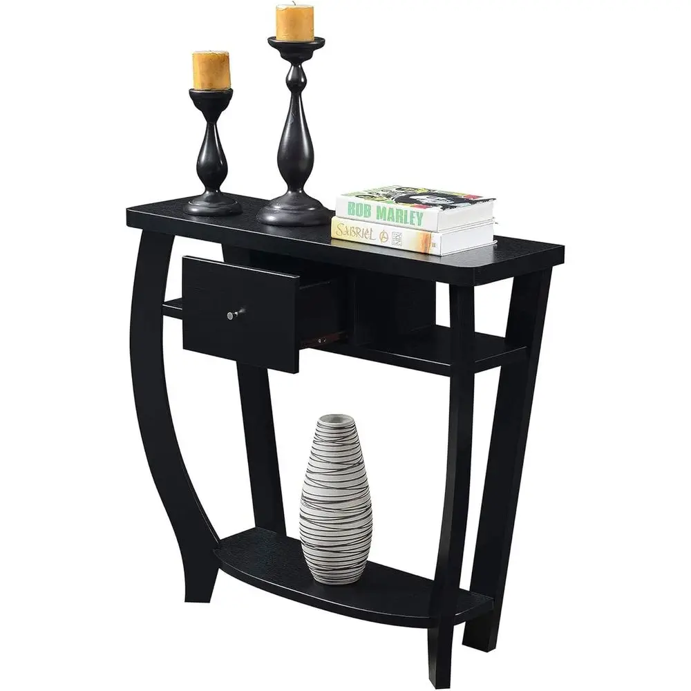 

1 Der Dorchester ole Table with Shel, Black