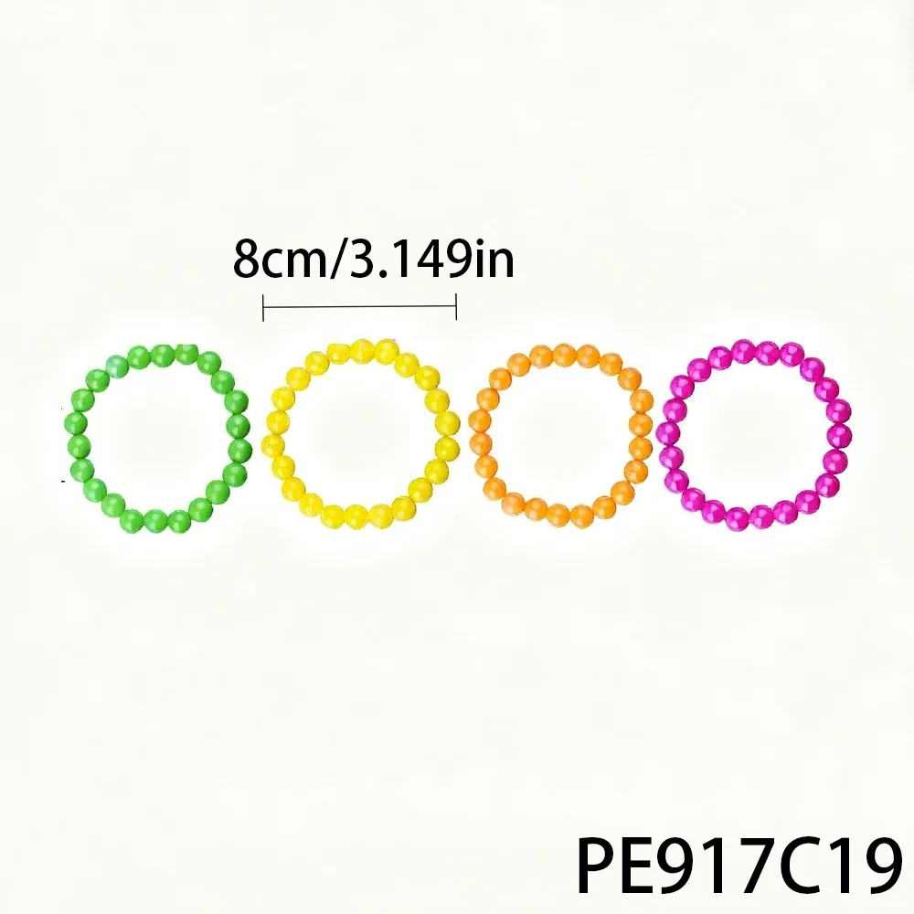 مجموعة أساور مطرزة ملونة كلاسيكية من PESENAR 80s - إكسسوارات حفلات نابضة بالحياة في الثمانينيات رائعة للعب الأدوار والكوسبلاي
