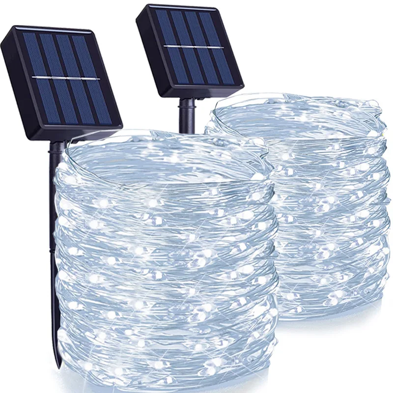 

22m/12m/7m Solar Led Light Outdoor Festoon Led Lamp Solar Garden Lights ramadan decoration Fairy Garland String Christmas Lights