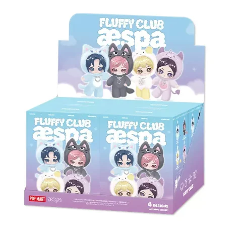 New Original Pop Mart Fluffy Club Aespa Series Blind Box Kpop