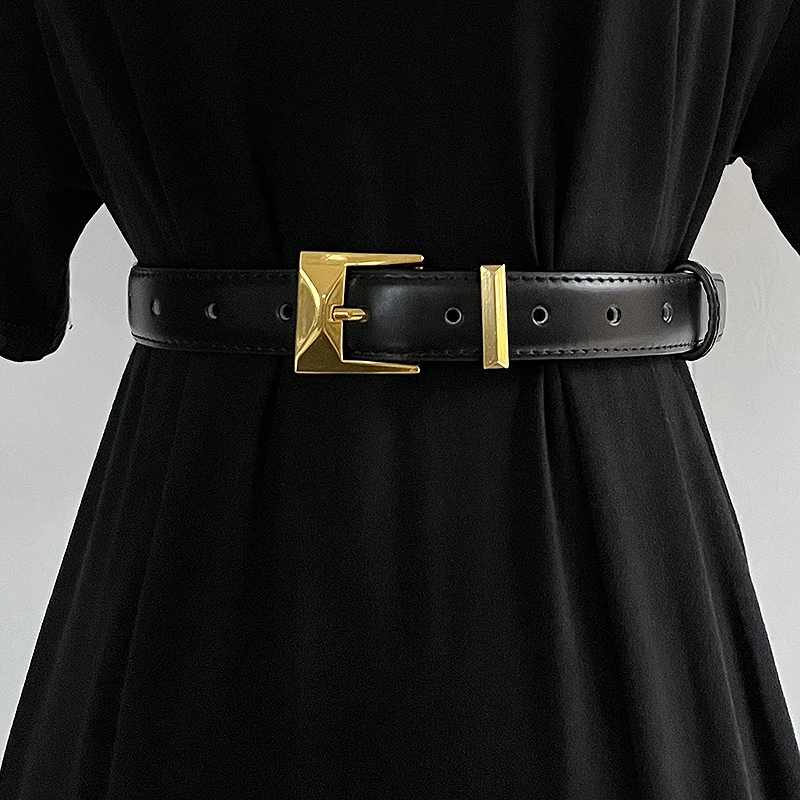 

2022 Orginal Design Metal Buckle Jeans Belt Strap Women Fashion Genuine Leather Waist Belt High Quality Cowhide Waistband Belts