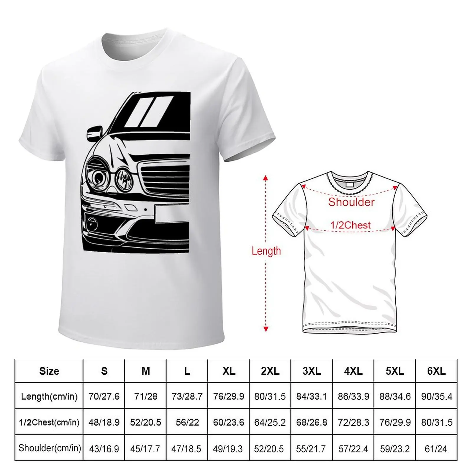 W211 E Class T-Shirt summer tops shirts graphic tees blacks t shirts for men