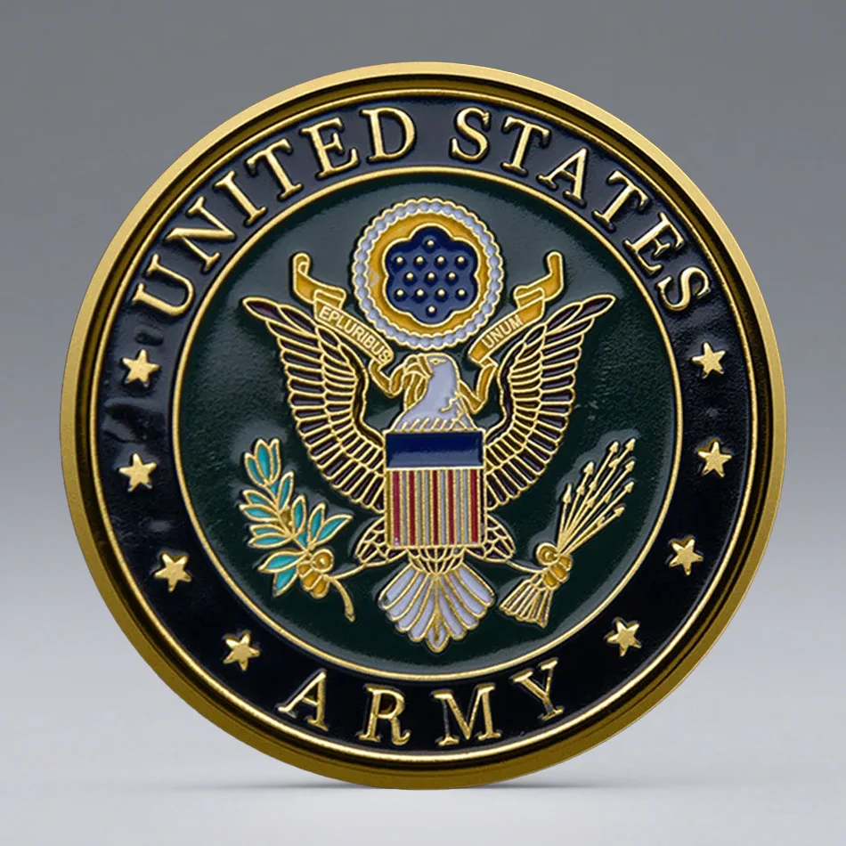New Army Armed Staff Sergeant Gold Plated Commemorative Coins Armored Force Collection Coins Home Decoration