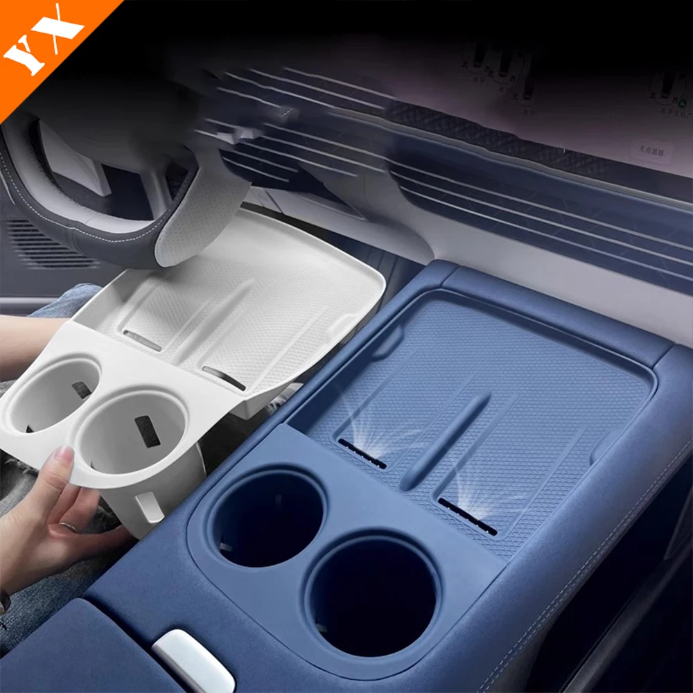

For xpeng g6 xiaopeng g6 2024 2025 accessories Car Center Console Silicone Pad Protective Cover,Water Cup Cover,Gear Shift Panel