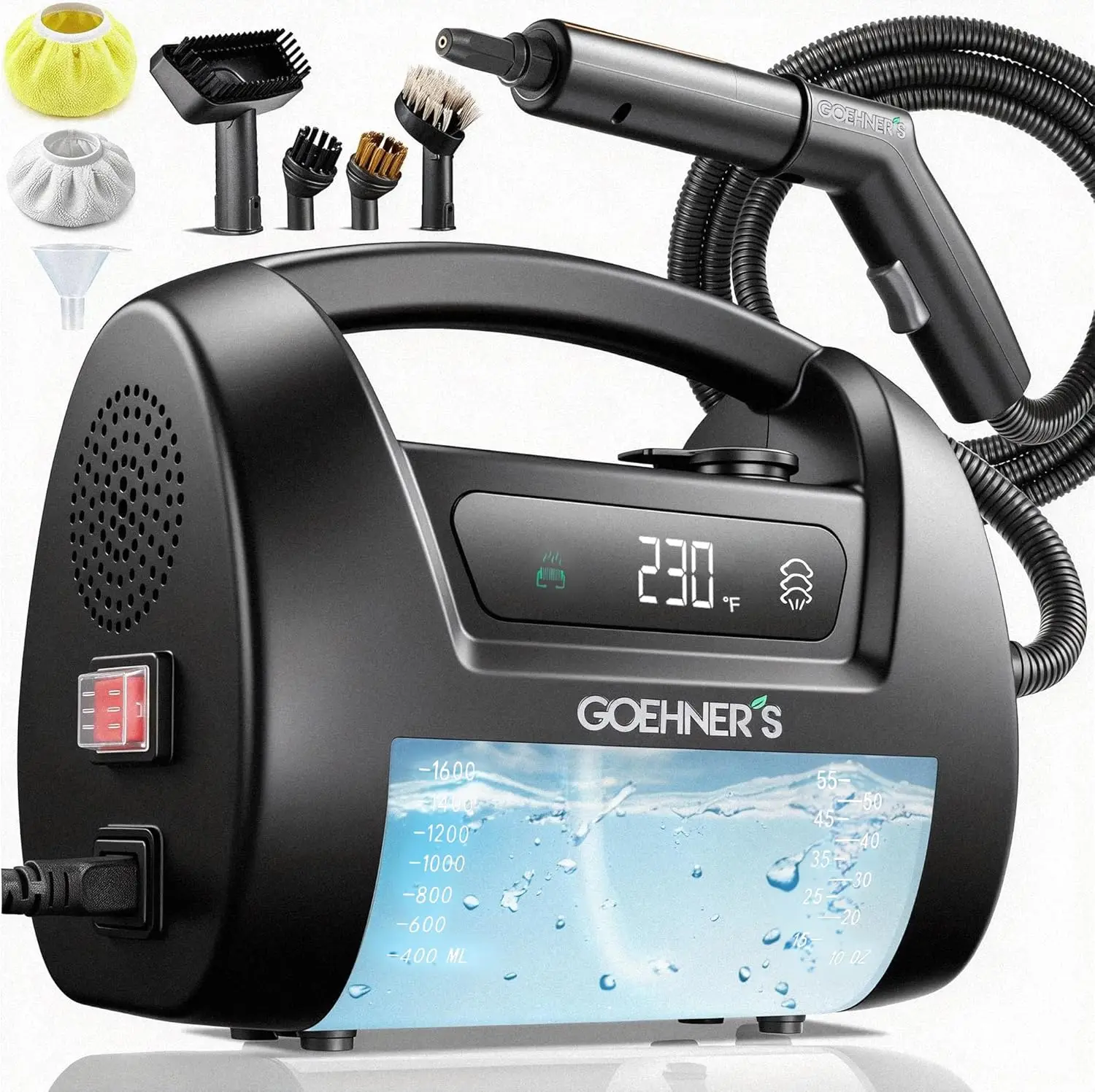 

Портативный пароочиститель 2026 года (обновленная модель), высоконапорный, для дома и автомобиля, глубокая очистка без химикатов для ванной комнаты