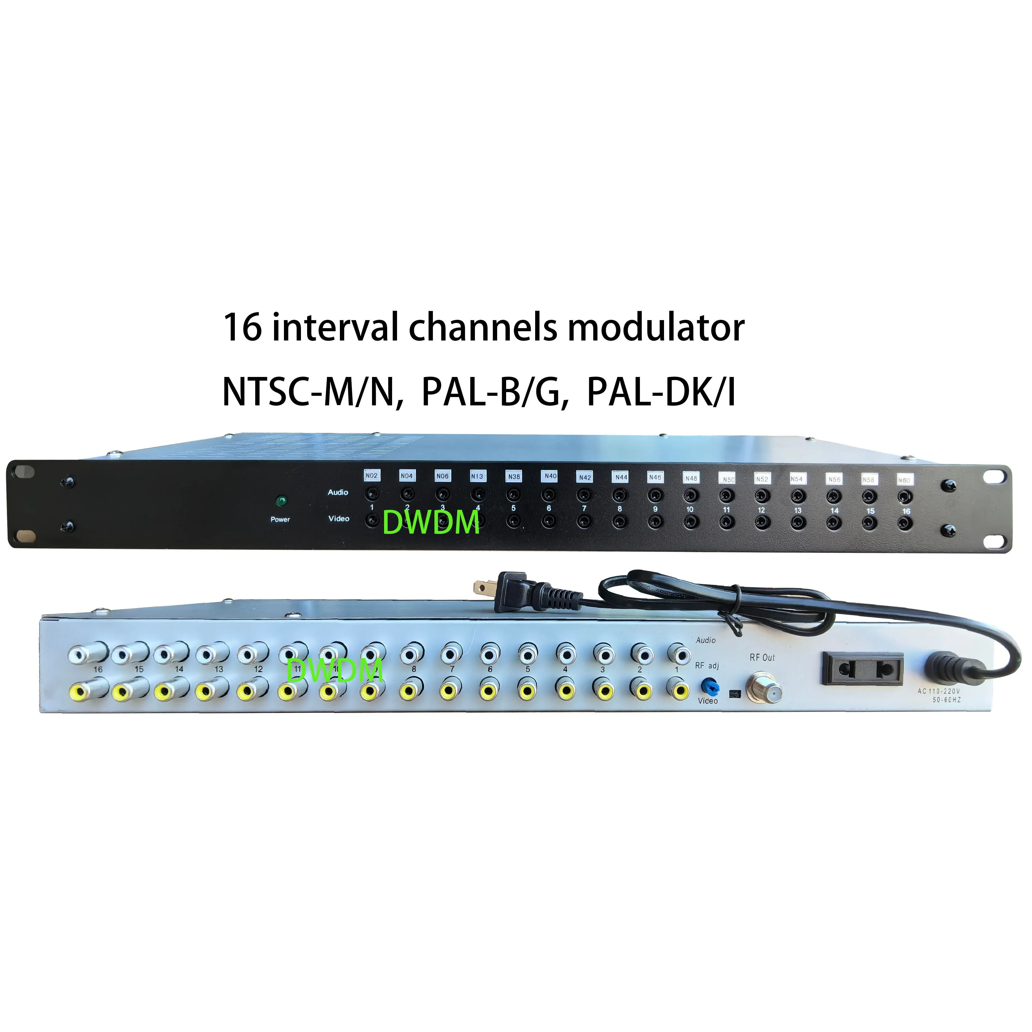 interval channels, 16 in 1 catv headend modulator CATV modulator, NTSC modulator, PAL-BG modulator