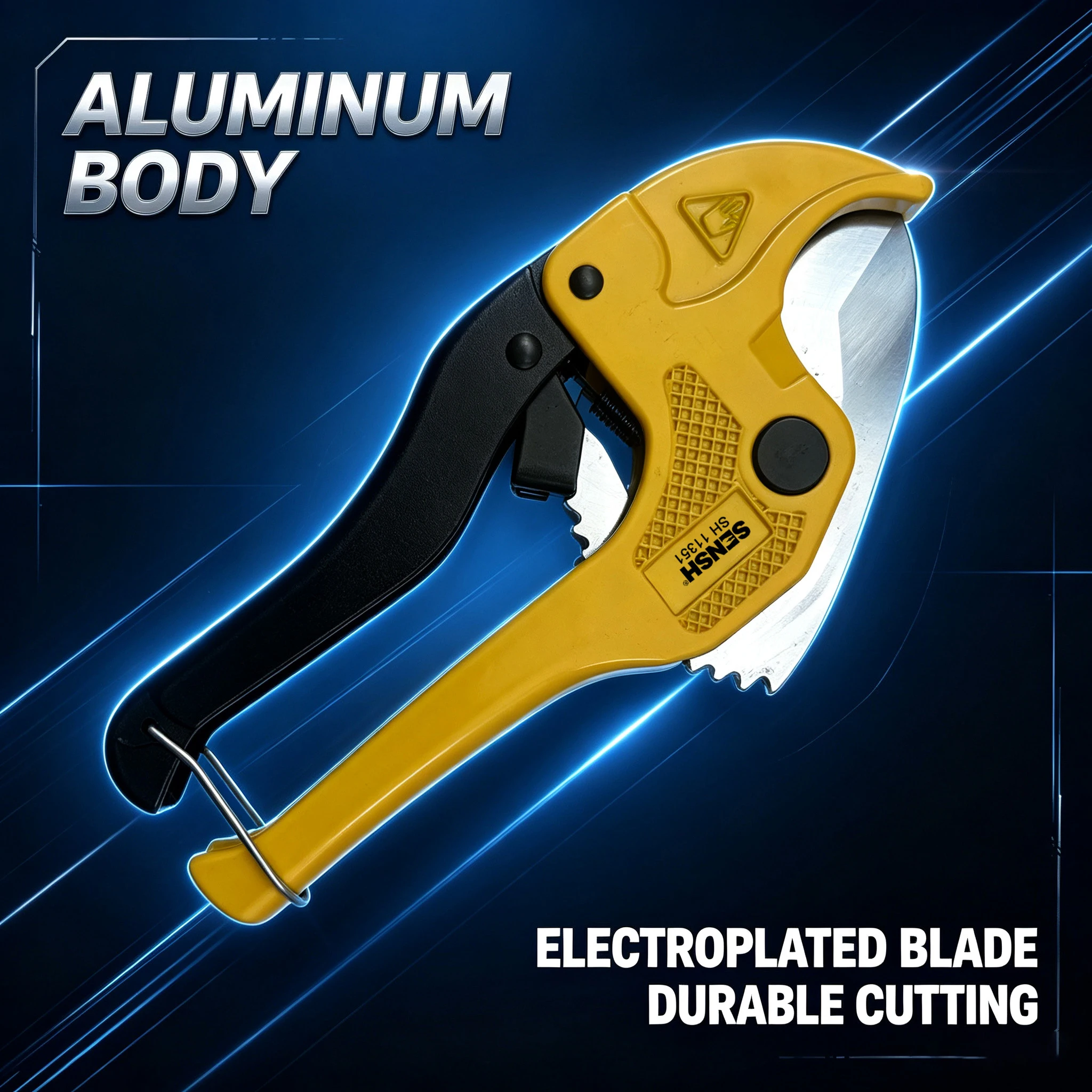PVC Pipe Cutter Aluminum Alloy Hand Tube Cutter, Fast Durable Cutting Tool for PVC PPR PE Plastic Water Pipe Plumbing Repair