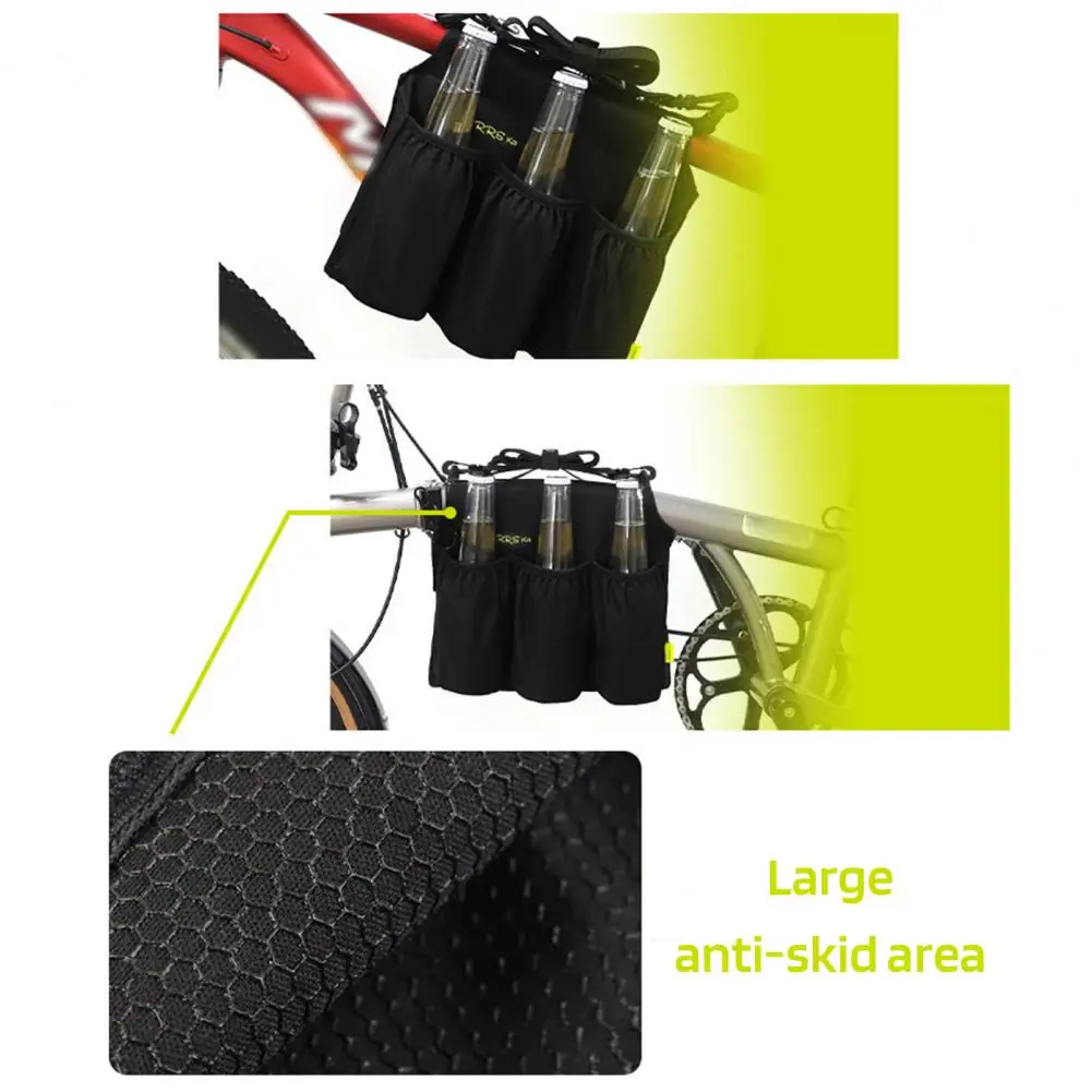 Fastener Tape Bike Frame Pack Capacity Waterproof Bicycle Water Bottle Bag for Mtb Road Cycling Top Tube Storage for Mountain