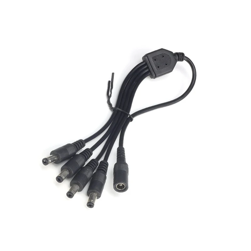 Power Splitter 1 to 4 Security Camera DVR 1 DC male To 4 Female plug Power Cord adapter Connector Cable Splitter for CCTV System