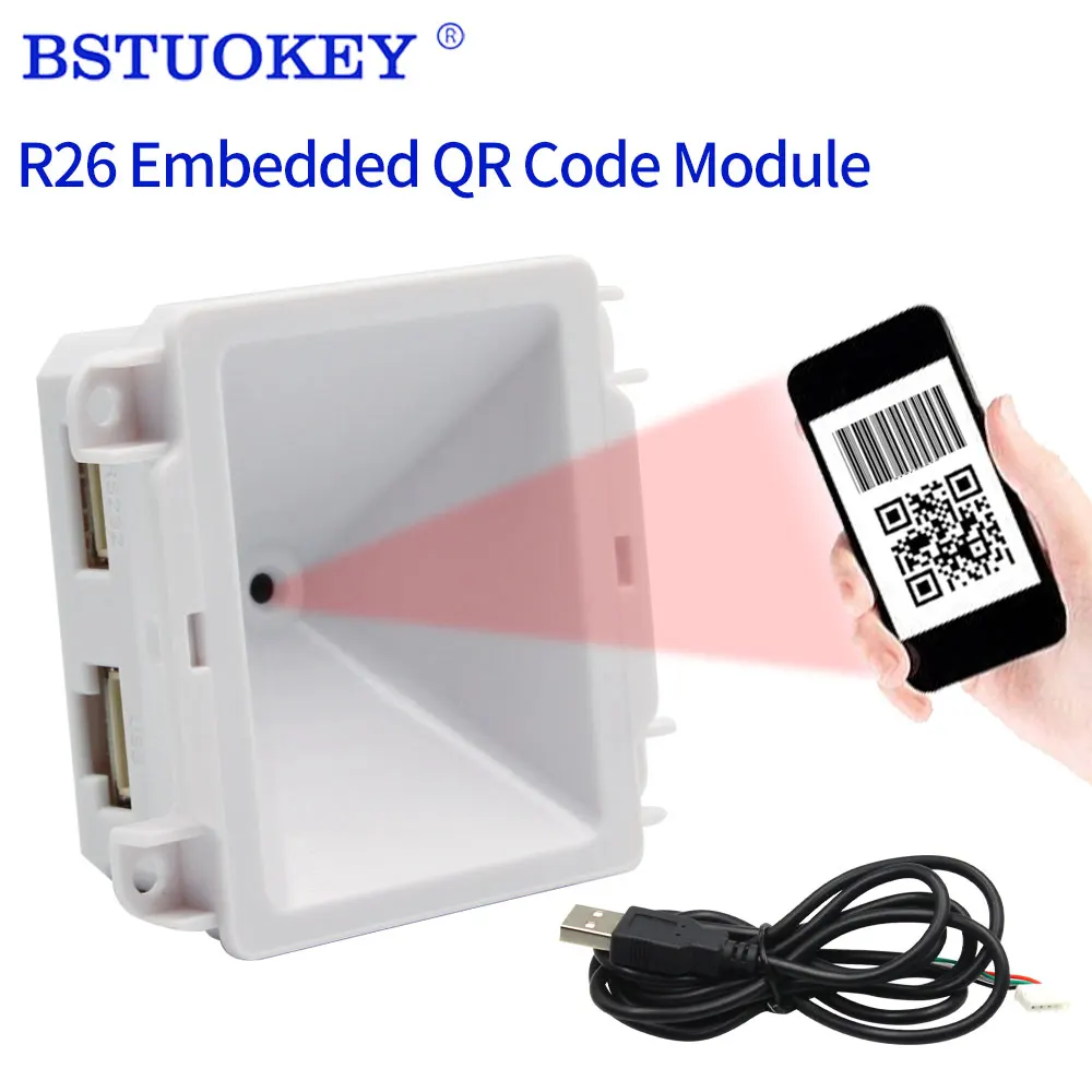 1D 2D Barcode Scanner Bar QR Code Usb Reader for Supermarket RFID Access Control RS232 Reader Embedded Desktop