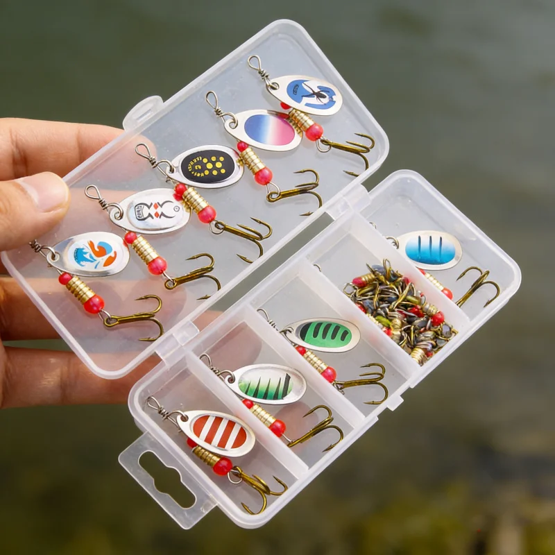 

10Grid-Like Lure Composite Spinning Spinner Bait Bionic Fishing Lure Hard Bait Fishing Supplies Set