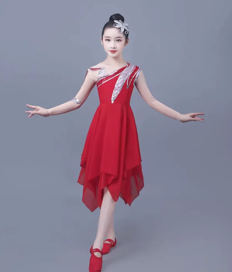 

Chinoiserie style Modern dance dress for women's skill test performance