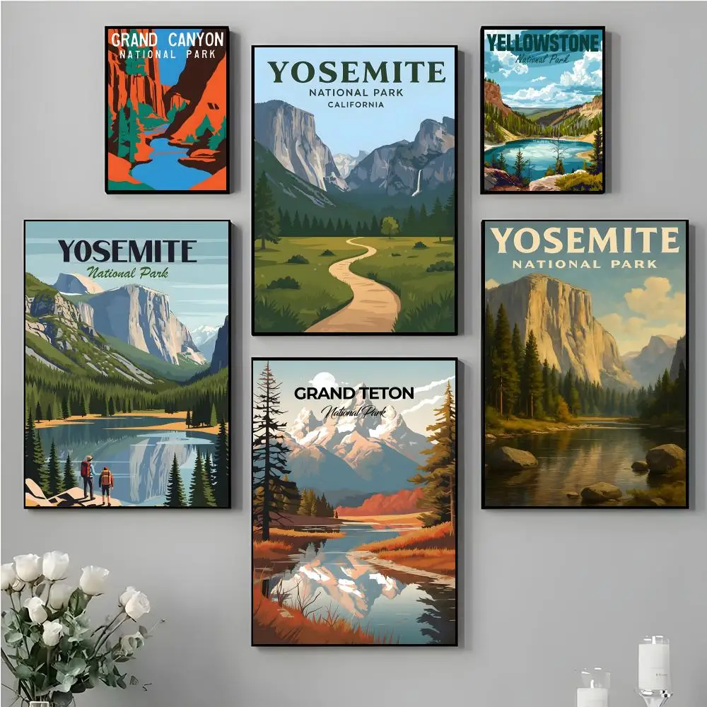 

National Park Art Poster HD Waterproof Canvas Art: Aesthetic Wall Decor Home,Bar & More