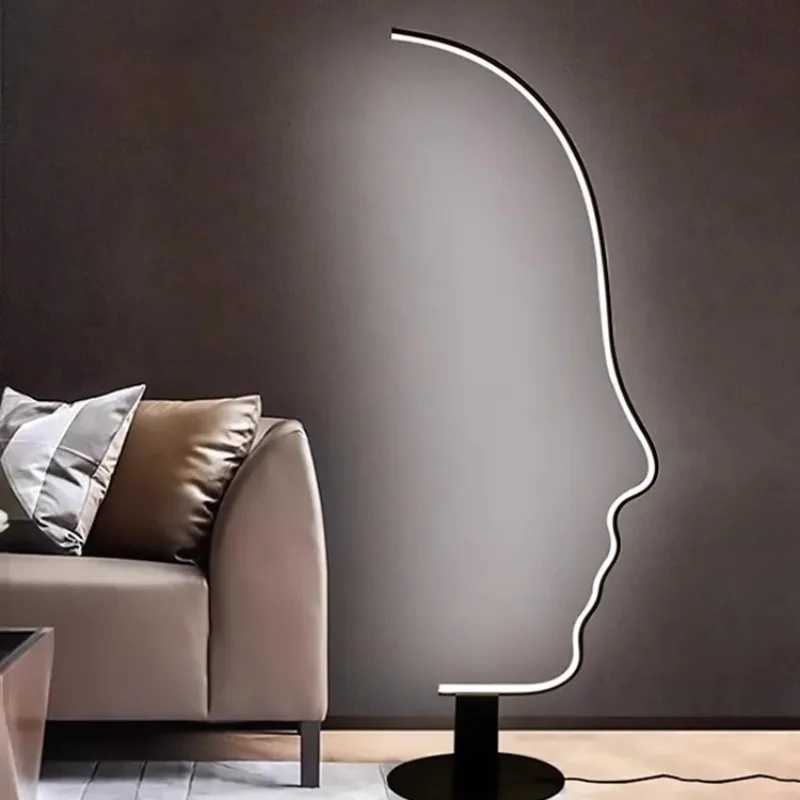 Designer living room lamp art ins cross-border floor lamp live broadcast background simple bedroom study sofa standing lamp