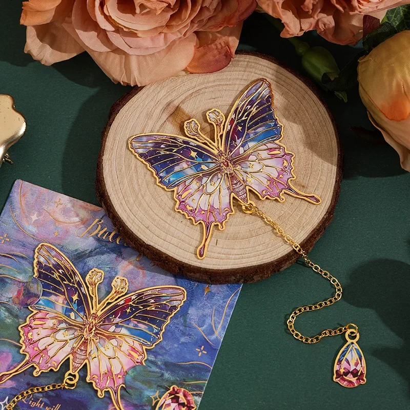 1 шт. закладка для рисования маслом в стиле ретро, зажим для закладки в виде бабочки специальной формы, хороший подарок для любителей чтения