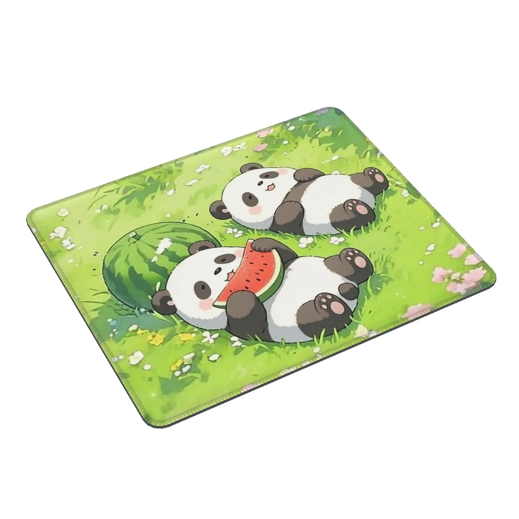 Adorable Panda Lying On The Grass Mouse Pad Computer Keyboard Mouse Mat Gaming PC Laptop Desk Mat Office Accessories Table Mats