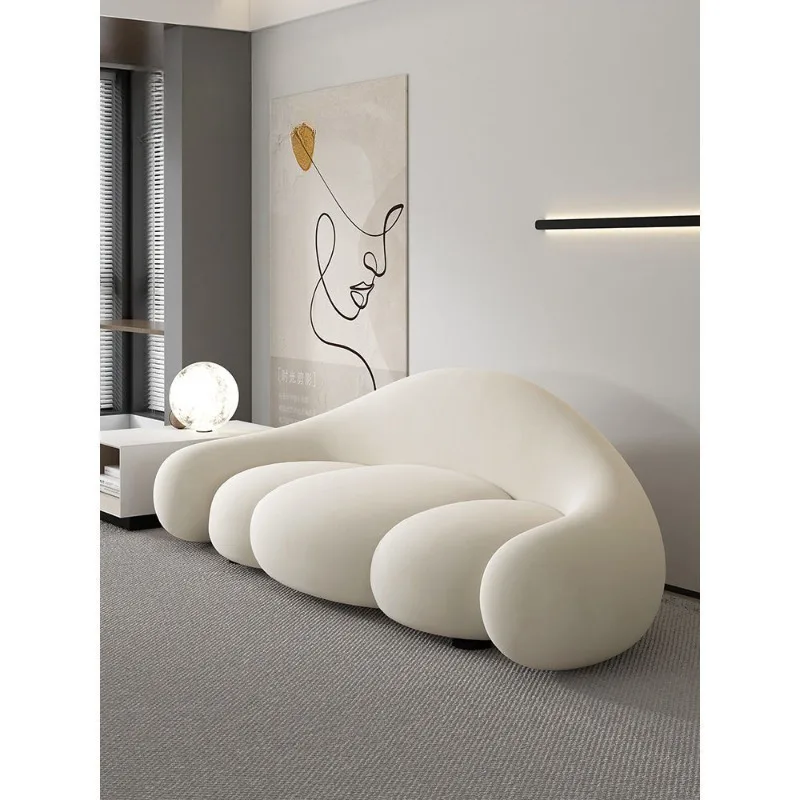 

Modern small apartment living room sofa creative Internet celebrity design arc beauty salon