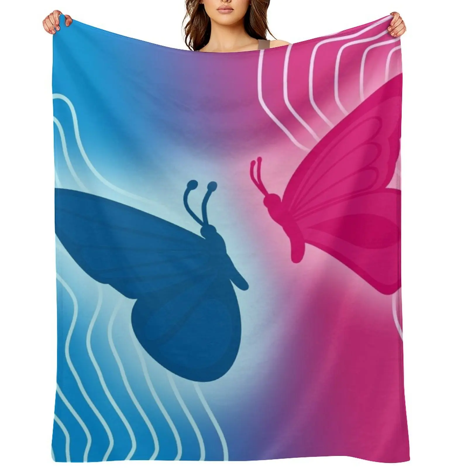 

Hades and Persephone Butterflies Throw Blanket Retros Nap Kid'S Furrys Blankets