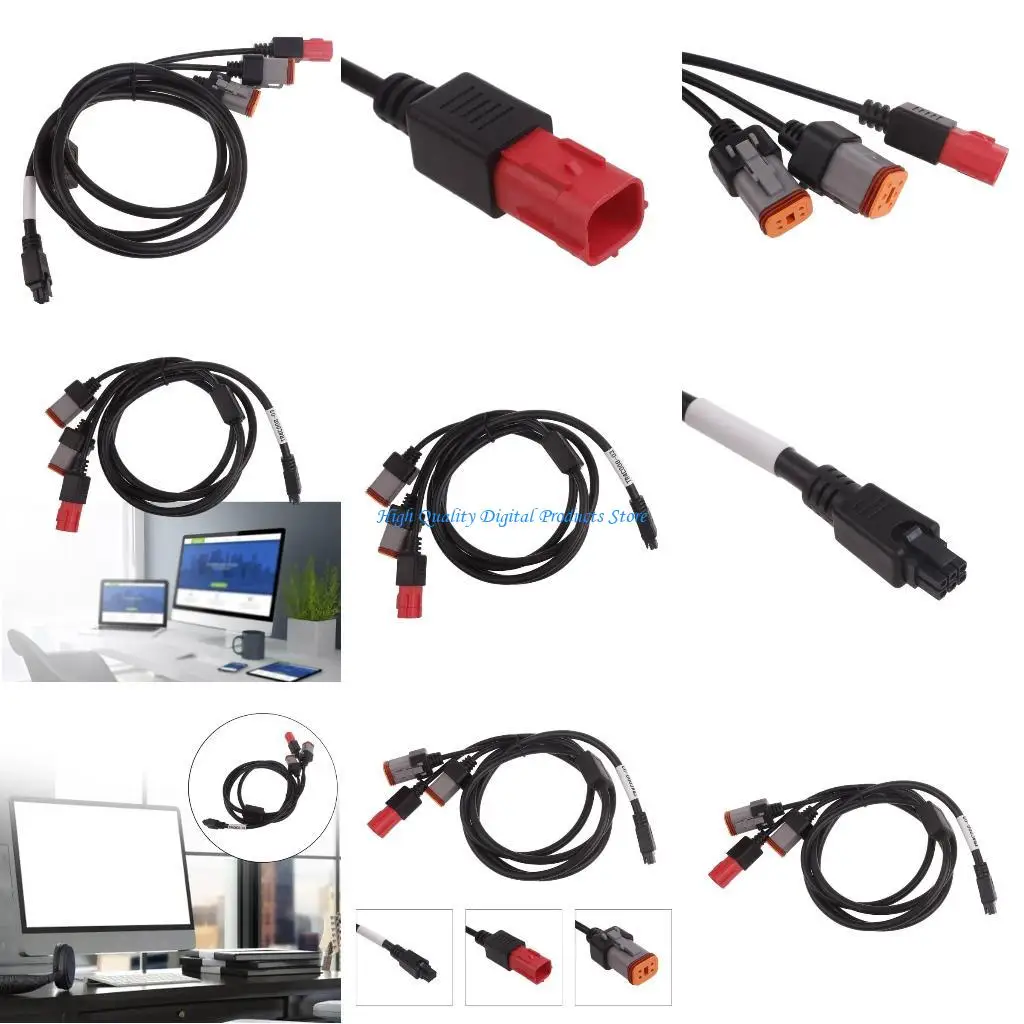 

U2JE Durable Automotive Data Cable MX3.0 to DJ7068 0.64 11 21 6P+ Deutsch 4P+6P