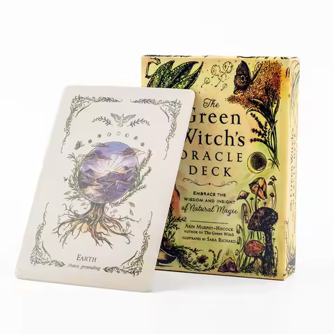 The Green Witch's Oracle Deck 50Pcs Divination Fate Tarot Oracle Cards Party Entertainment Board Game Cards 10.3*7.3cm TK119K