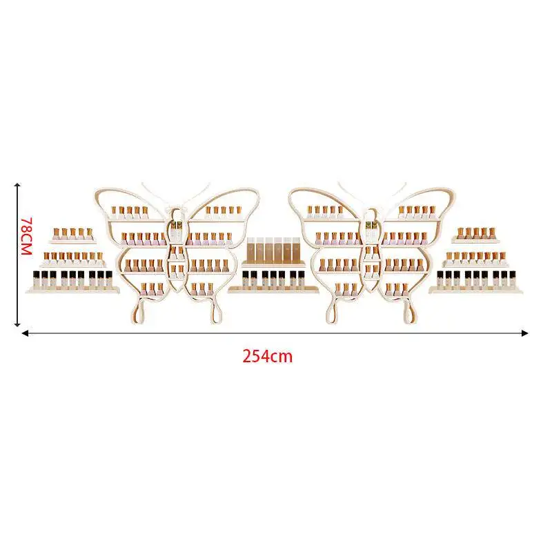 Nail Art Shelf, Cosmetics Refer To Lipstick, Wall-mounted Wrought Iron Storage, Display Rack Cabinet