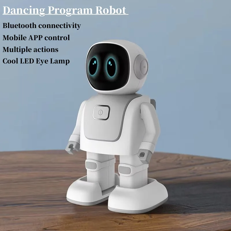 Mainan anak Program Robot lucu tari Robert, aplikasi telepon Bluetooth Electron pengendali jarak jauh astronot mainan musik Robot anak