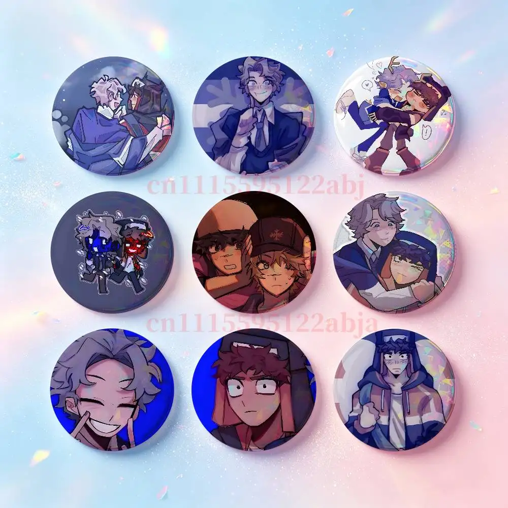 game C-Cold Front Augustine and Winnie Badges Round Nijigen Otaku Culture IP peripheral products 58mm 44mm 32mm 75mm 25mm Mini