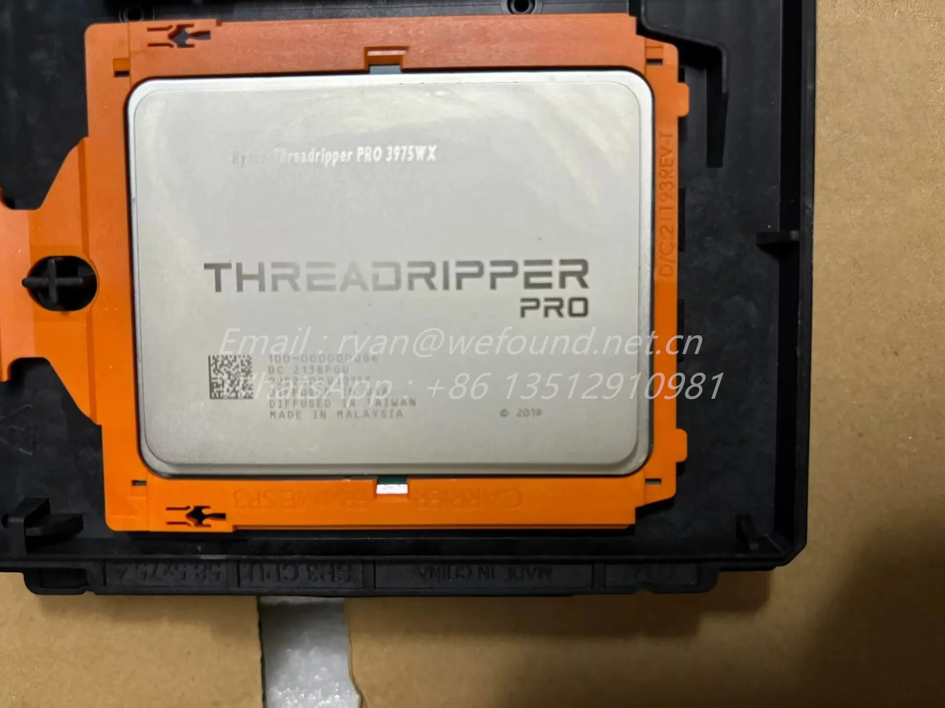 

Процессор для Ryzen Threadripper PRO 3975WX ,32 ядра, 64 потока, базовые часы, 3,5 ггц макс., до 4,2 ггц