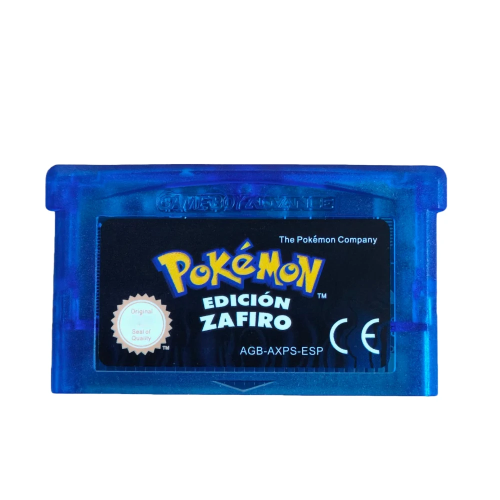 GBA Gioco Pokemon Serie 32 Bit Cartuccia per videogiochi Console Card Spagnolo ESP-Smeraldo FireRed LeafGreen Rubino Zaffiro Giocattolo Regalo