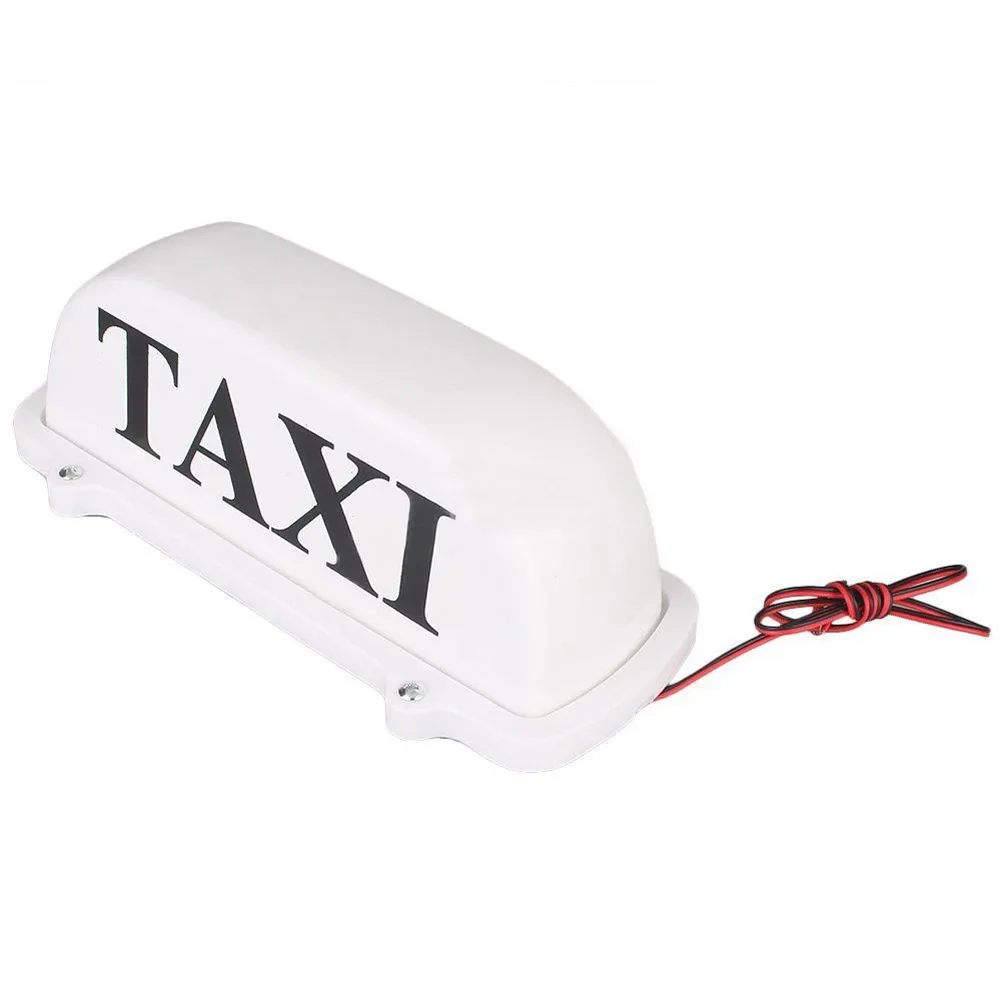 Lámpara de techo con luz superior para cabina de Taxi LED DC12V con base magnética logotipo de TAXI blanco