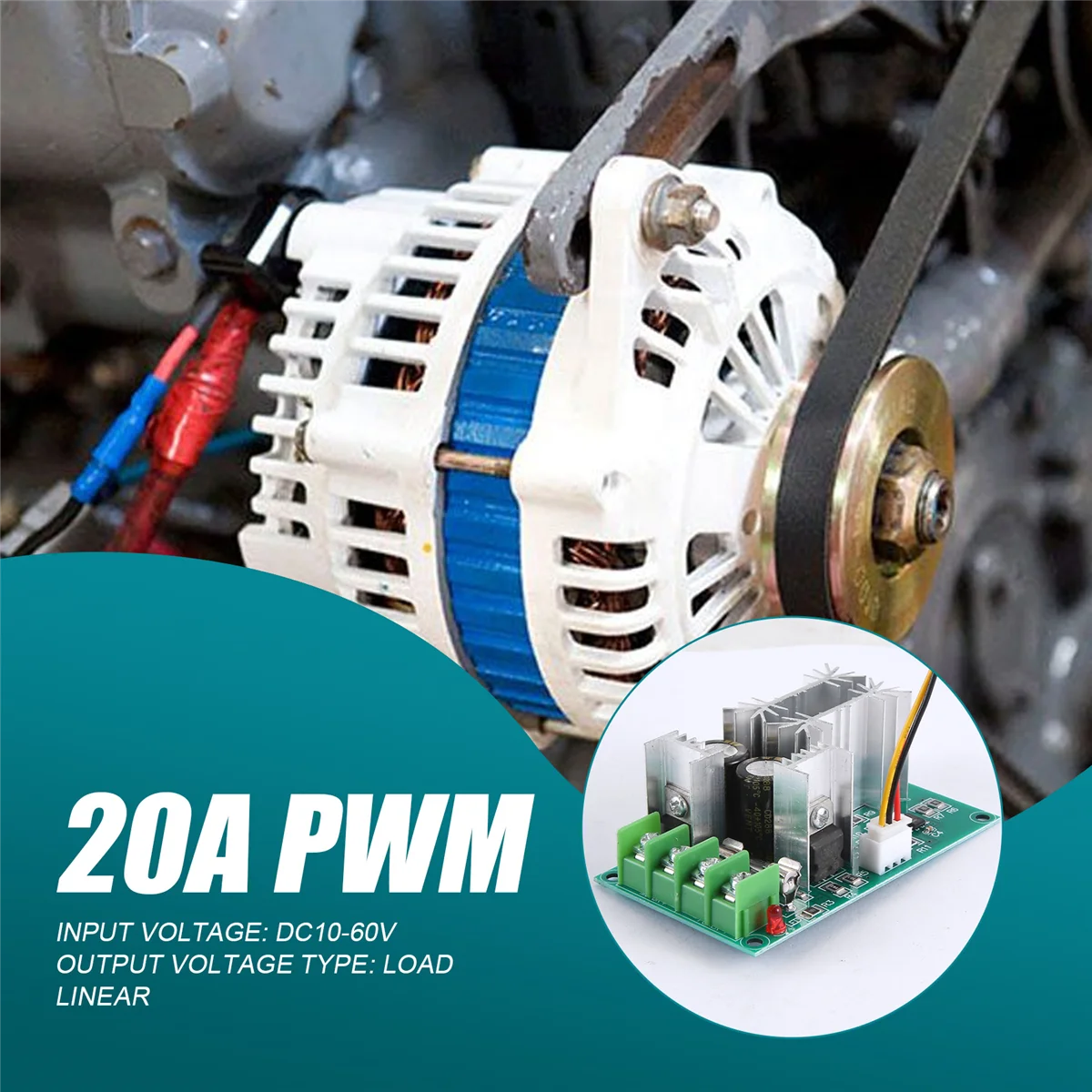 PWM DC 모터 속도 컨트롤러, 전위차계 노브 스위치 포함, 20A, 12V, 24V, 36V, 48V