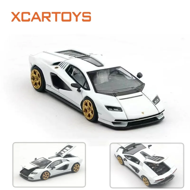 XCARTOYS 1/64 Countach White S27-01 Openable Diecast Car Model Mini Alloy Vehicle Collectible Display Ornament Toy Festival Gift