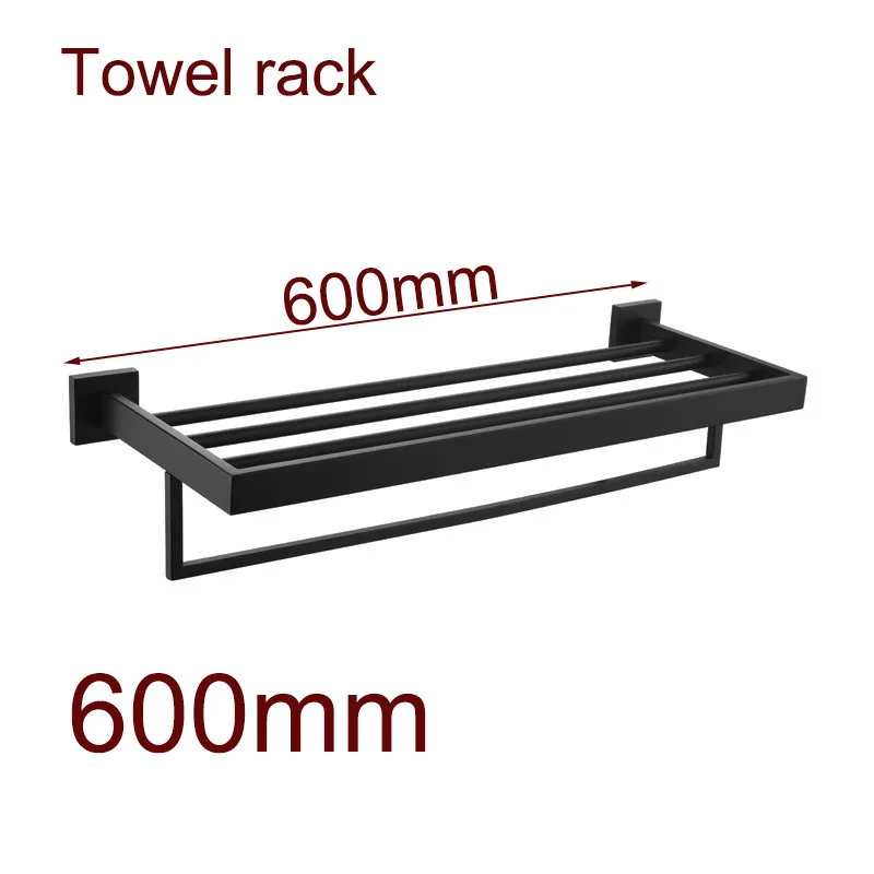Sekova Zwart 304 Rvs Handdoekenrek Toiletborstel Papier Houder Zeepdispenser Handdoek Bar Haak Badkamer Hardware