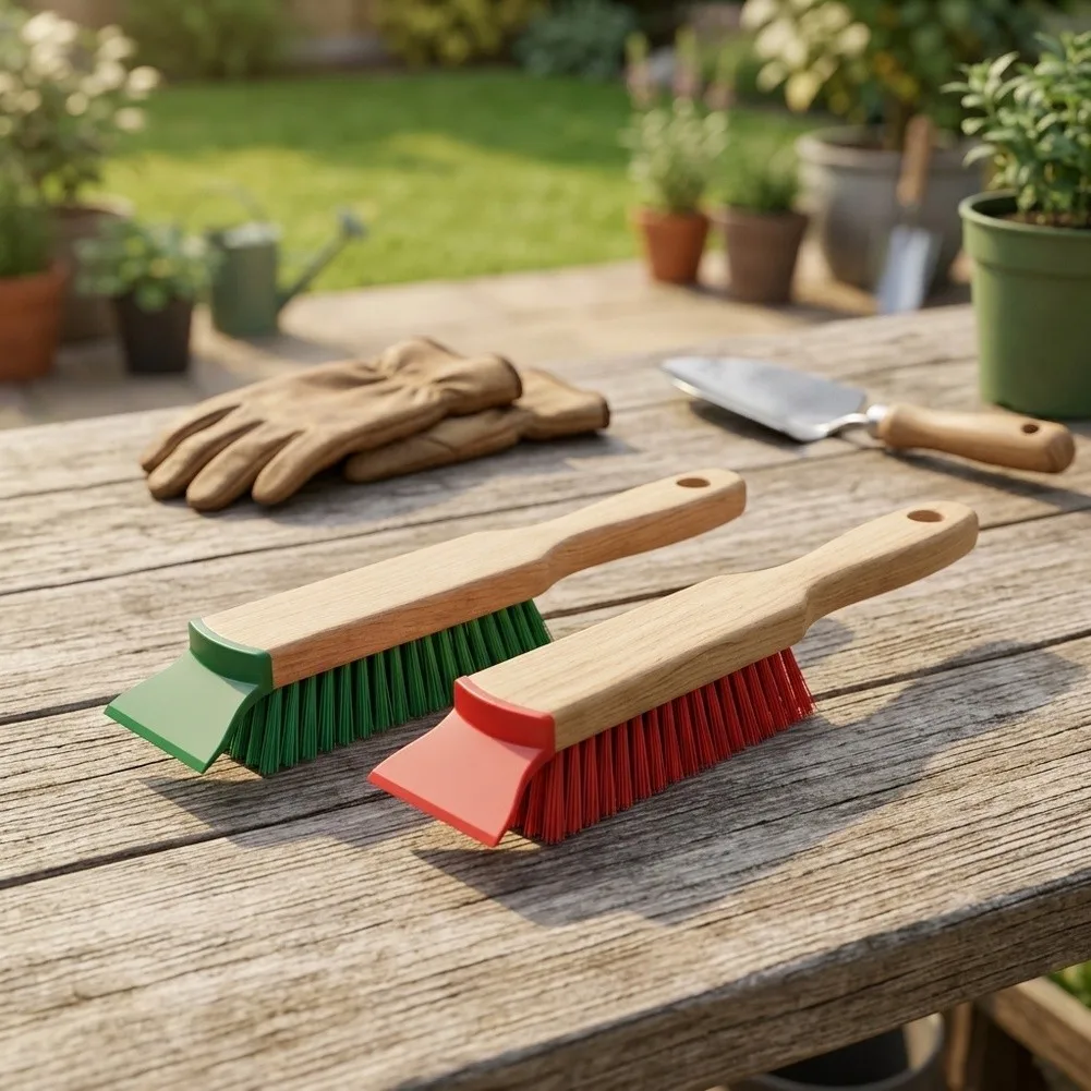 Sturdy For Outdoor Scrub Brush with Dual Function Design Combining Aggressive Scrubbing and Gentle Scraping Action