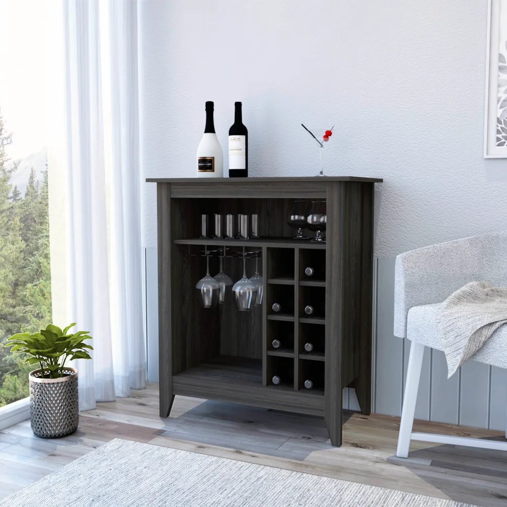 DEPOT E-SHOP Mojito Bar Cabinet One Open Drawer One Open Shelf Carbon Espresso