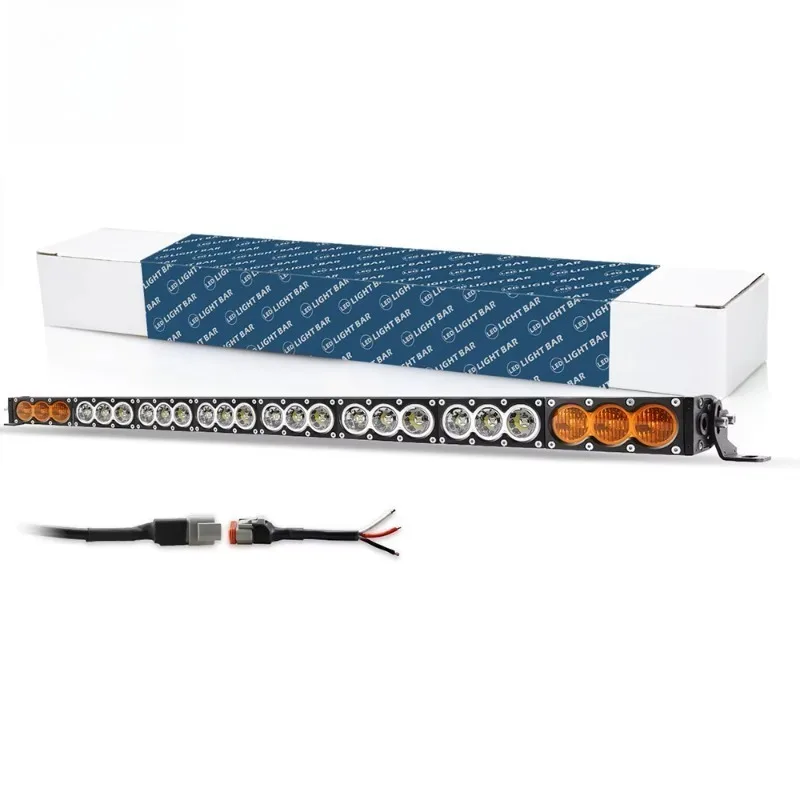 43-Inch LED light strip, two-tone, white and amber 4x4 SUV light strip