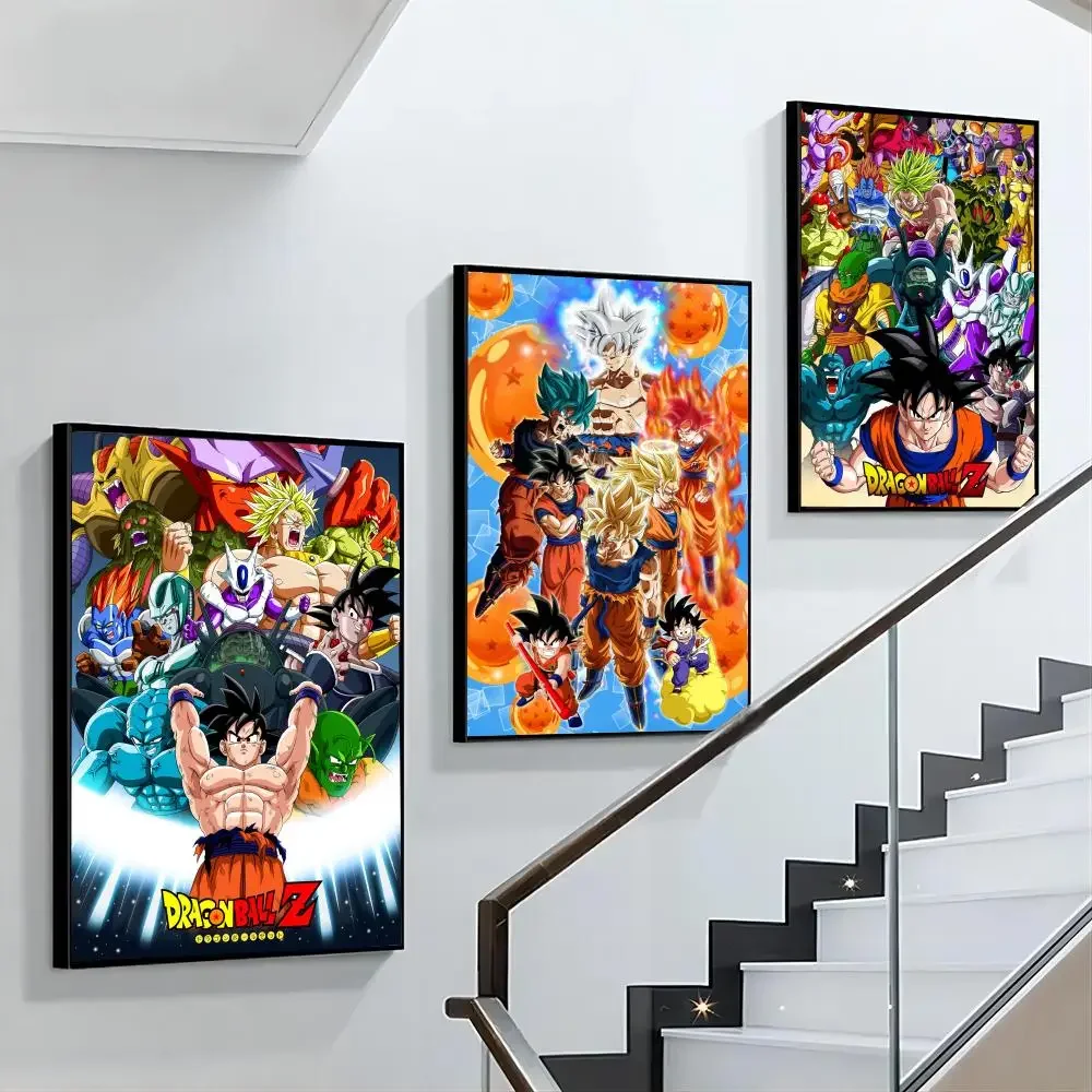 1pc Anime Dragon Ball Son Gohan Vegeta Poster Poster Stickers Art Wall Murals Game Room Decor Gifts Kawaii HD Painting Cat Cars