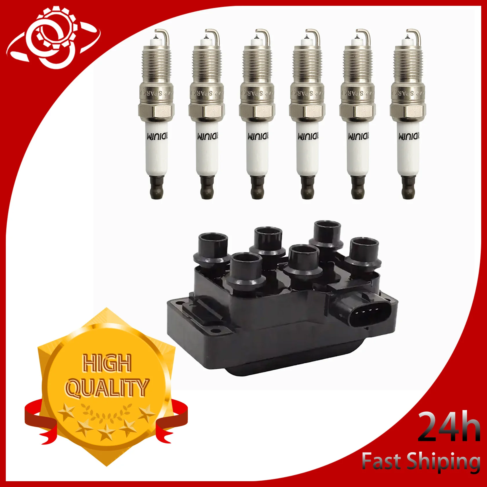 

New IGNITION COIL+Spark Plug For FORD RANGER USA EXPLORER MUSTANG 4.0 V6 For MAZDA 626 2.5L V6 6383157 19017113 Automotive Parts