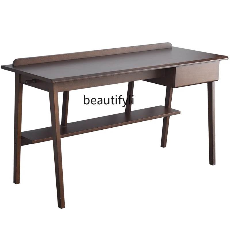 zq Solid Wood Desk Modern Simple Home Study Table Bedroom Computer Desk Small Apartment Desk