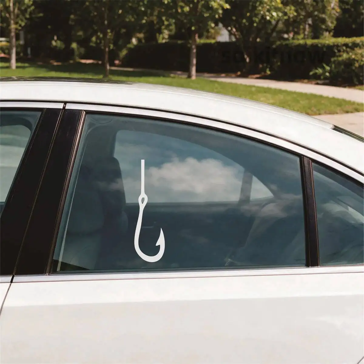 Go Fishing Hook Bait car Fish sticker Waterproof Outdoor Vinyl Window Decal styling For Lada Toyota Honda Nissan Hyundai Kia UAZ