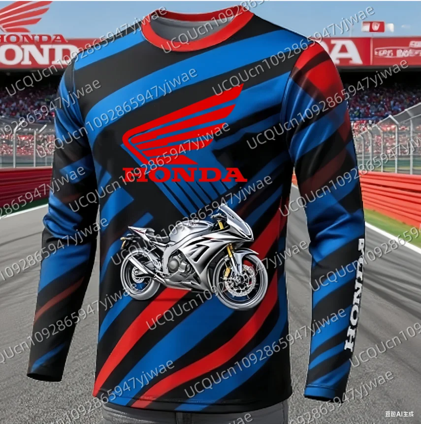 

Мотоциклетная рубашка Honda Adventure Off Road 2025, дышащая быстросохнущая майка для горного велосипеда для любителей гонок