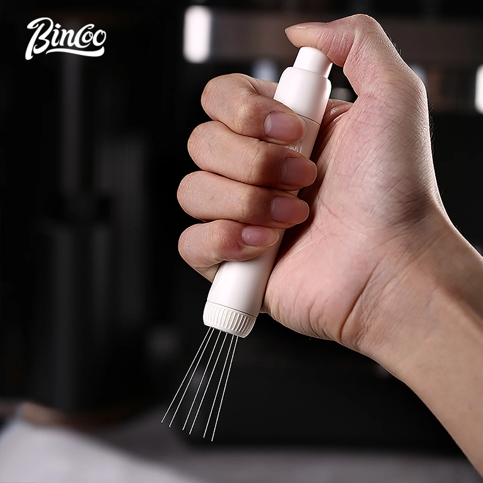 

Bincoo Coffee Cloth Powder Needle Uniform Coffee Powder Dispenser Stainless Steel with Telescopic Magnetic Loose Powder Needle