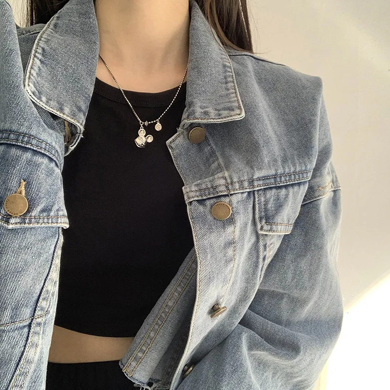 Disney Mickey New Fashion Women\'s Necklace Luxury Brand Mickey Pendant Necklace High Quality Trend Women Jewelry Premium Gift